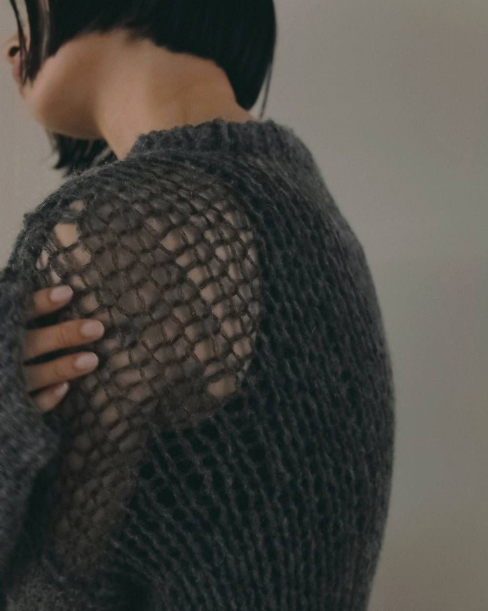 ローゲージモヘアニット (チャコールグレー) Lowgauge Mohair Knit (Charcoal gray) / 26AW 【6月29日まで期間限定予約】