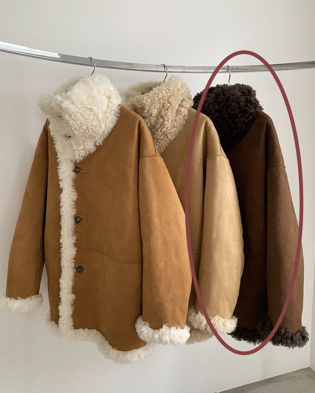 【先行予約】【26TH-03】ムートンリバーシブルコート (ブラウン) Mouton Reversible Coat (Brown) /  エコファー  /  フェイクファー 【受注期間6/14 23:59まで】