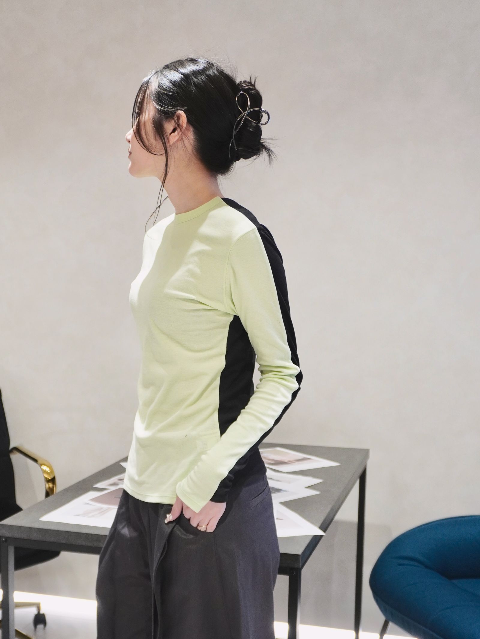 organic cotton fraise flip top / オーガニックコットン フレーズフリップトップス (ブラック)