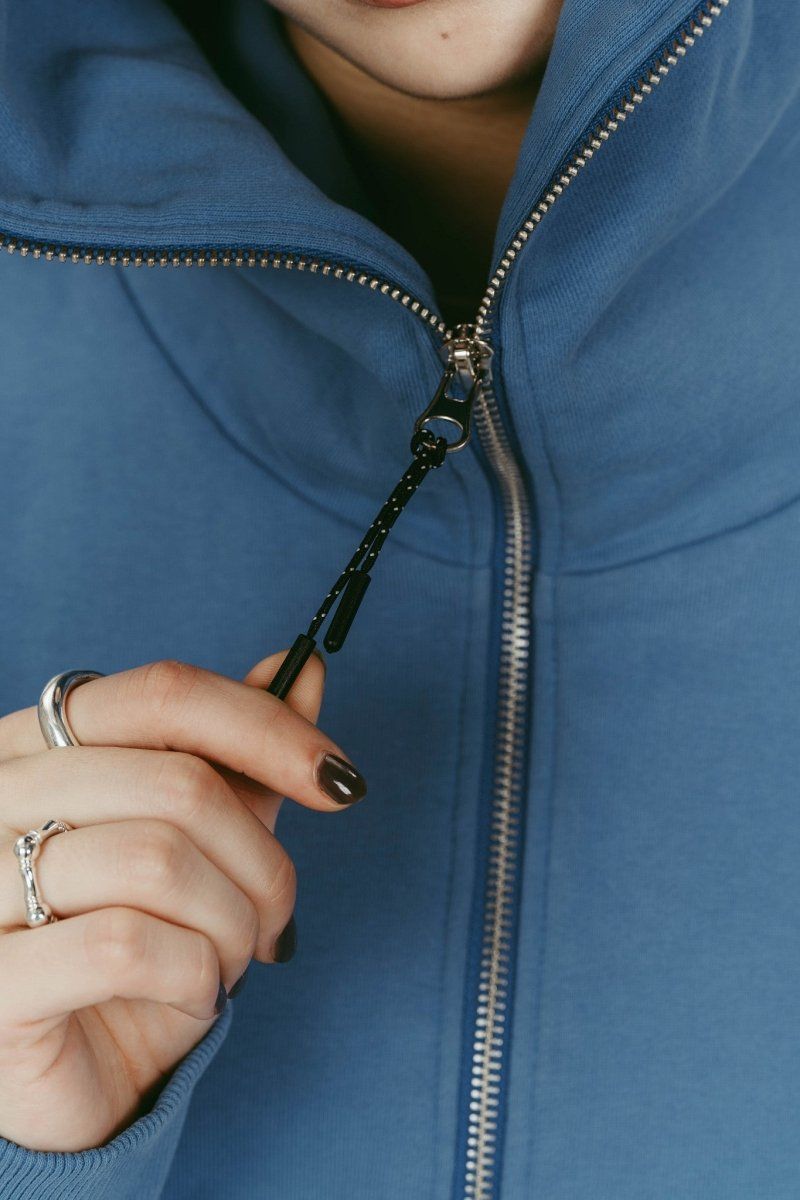 pierced hooded sweatshirt (Blue) / ピアス スウェットフーディ (ブルー) / 26SS