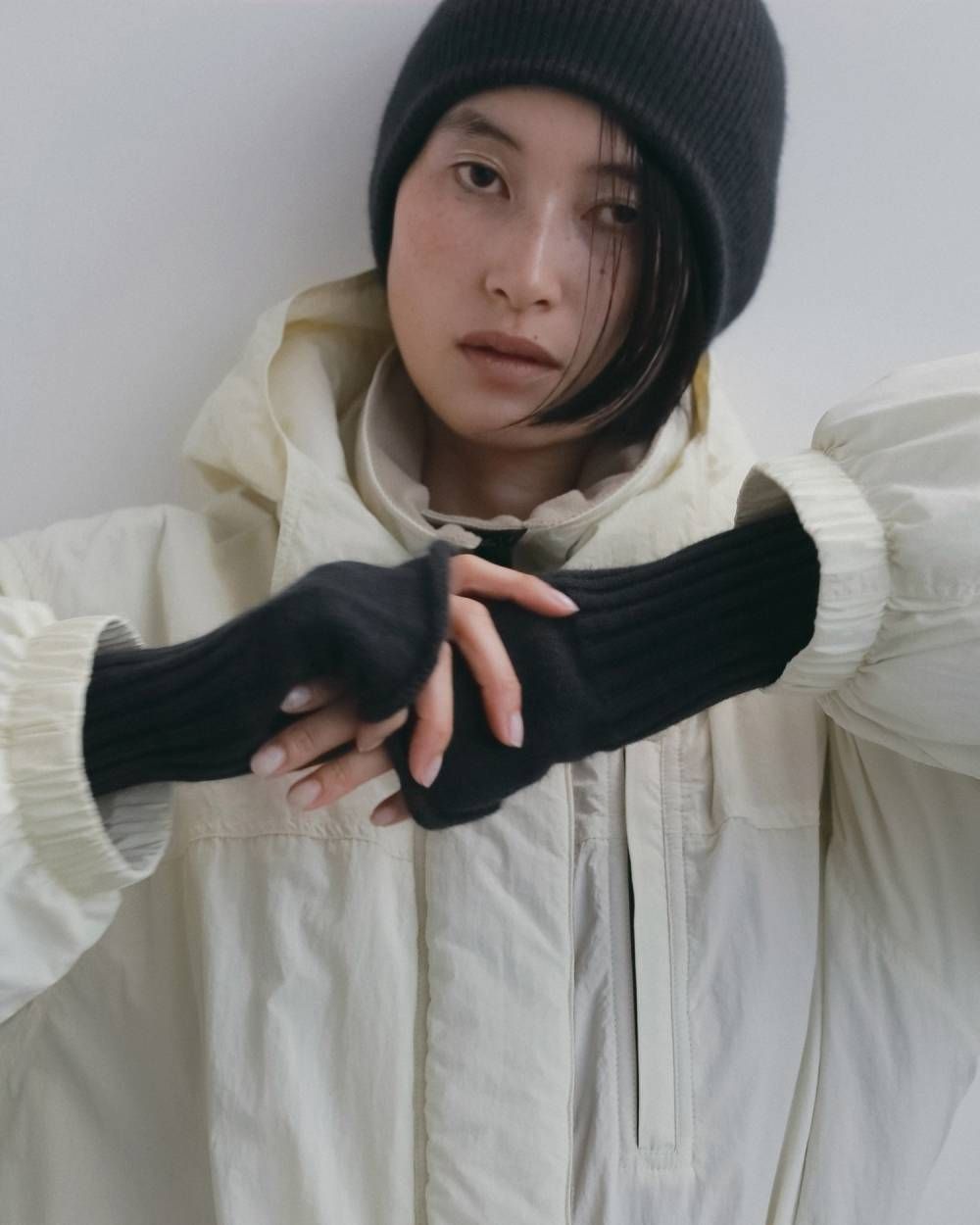 リブニットグローブ (チャコールグレー) Rib Knit Glove (Charcoal gray) / 26AW 【6月29日まで期間限定予約】