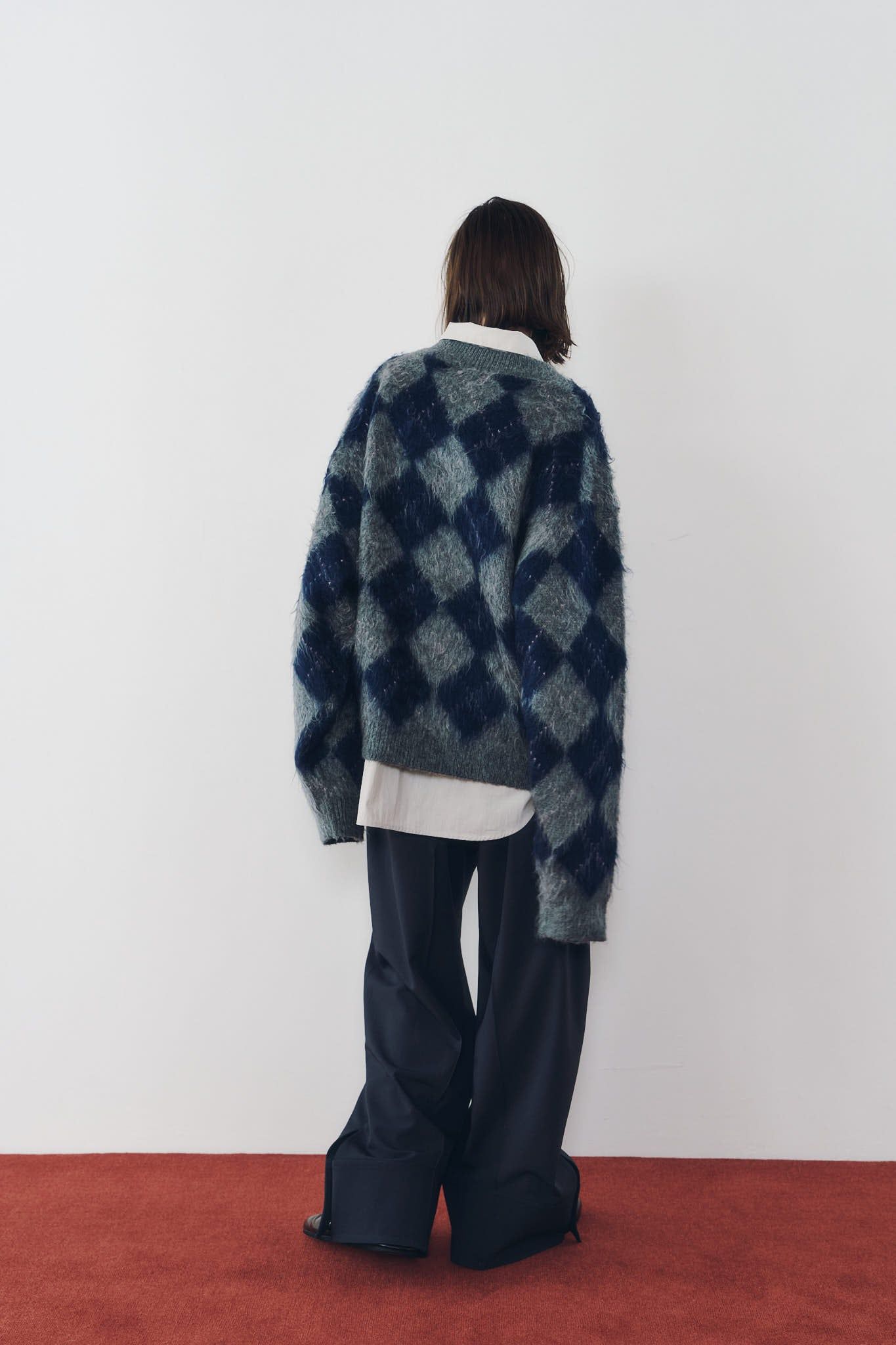 アーガイルニット (ネイビー) argyle knit(unisex) (Navy) / 26AW
