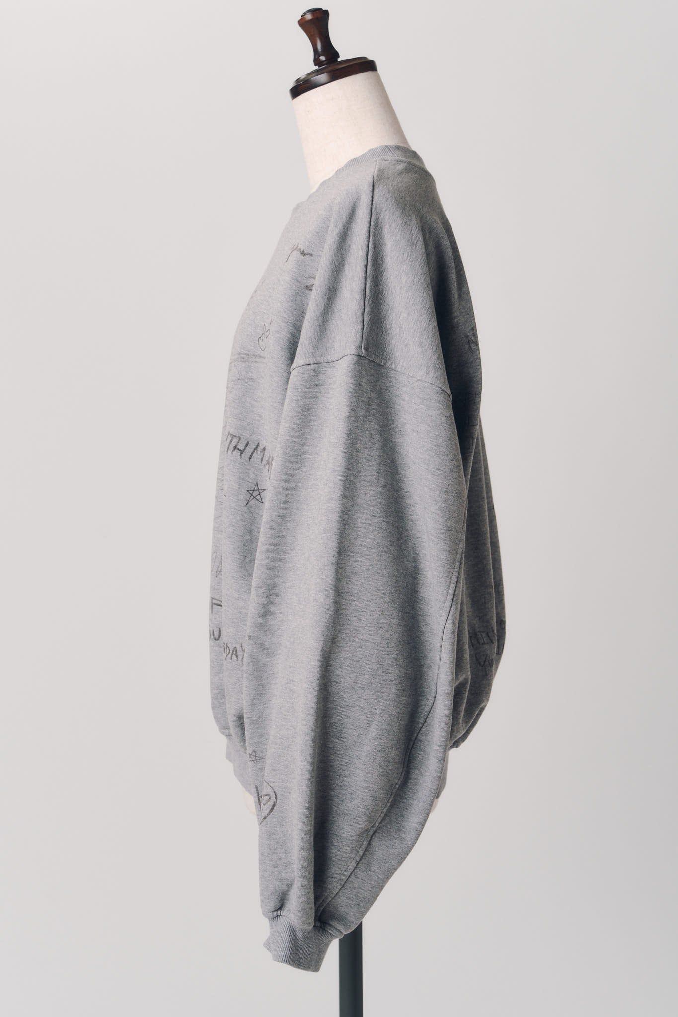 メッセージ スウェット (グレー) message sweatshirt(unisex) (Gray) / 26AW