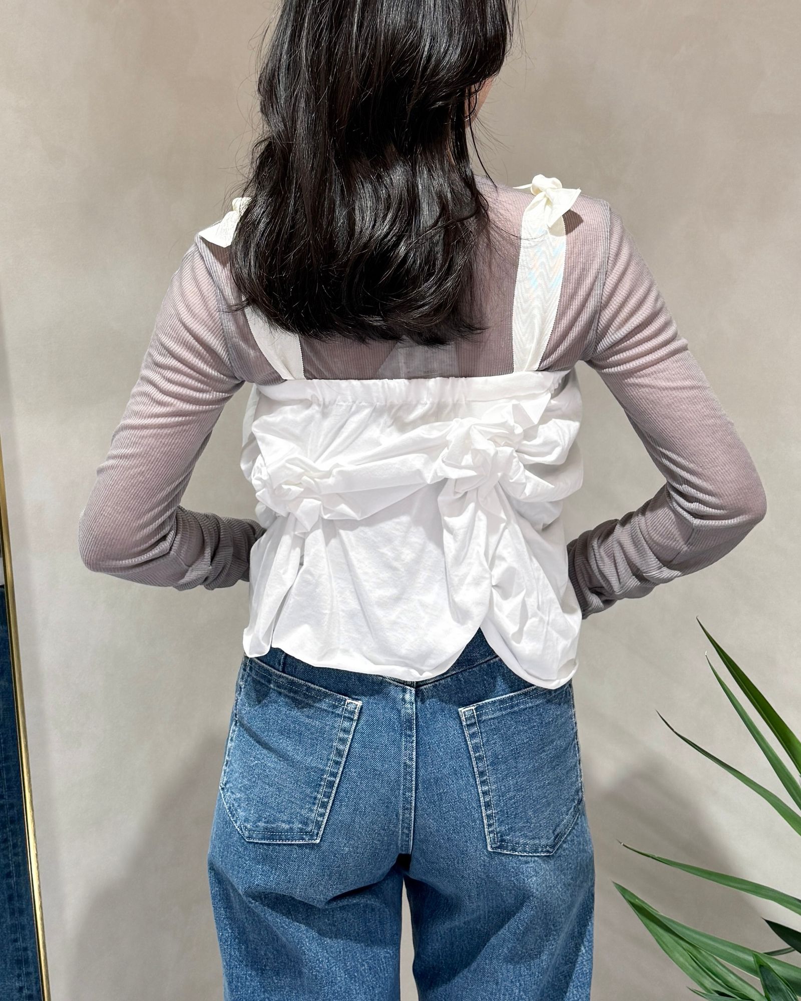 TANAKA - 【25SS】FLOWER MICRO TOP / フラワーマイクロトップス