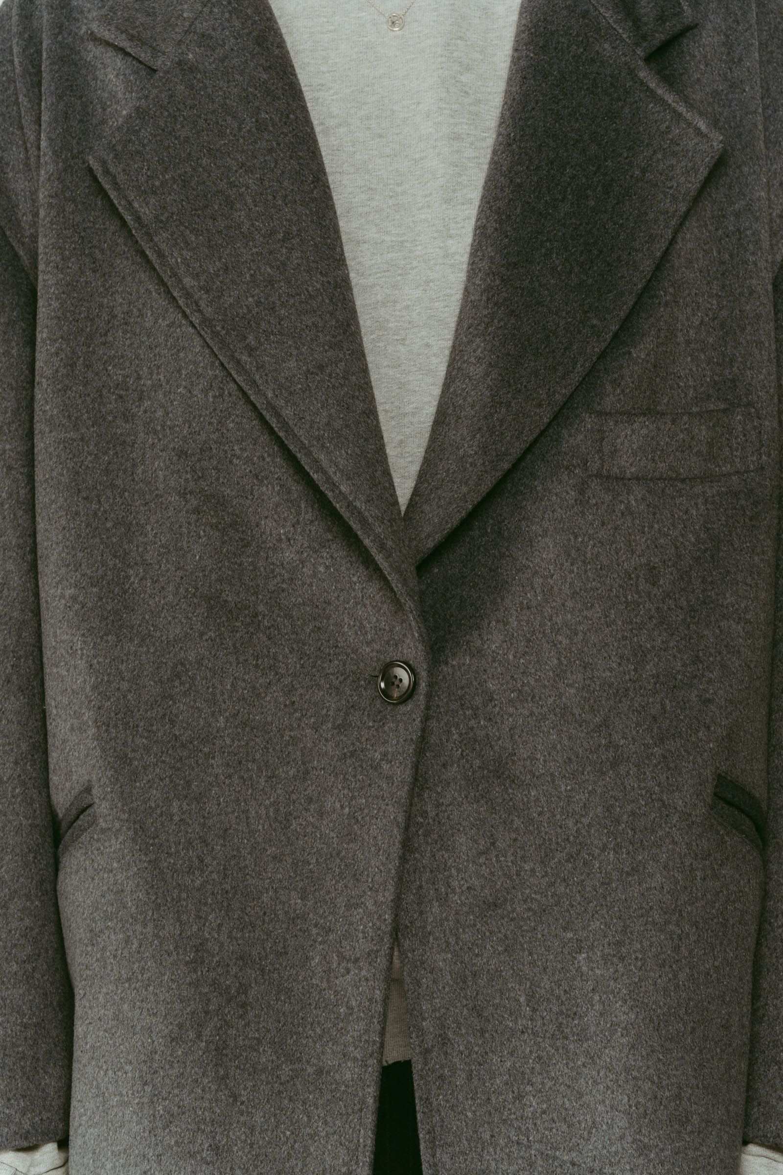 muffler overlay jacket(unisex) / マフラー オーバージャケット (グレー) / 25AW