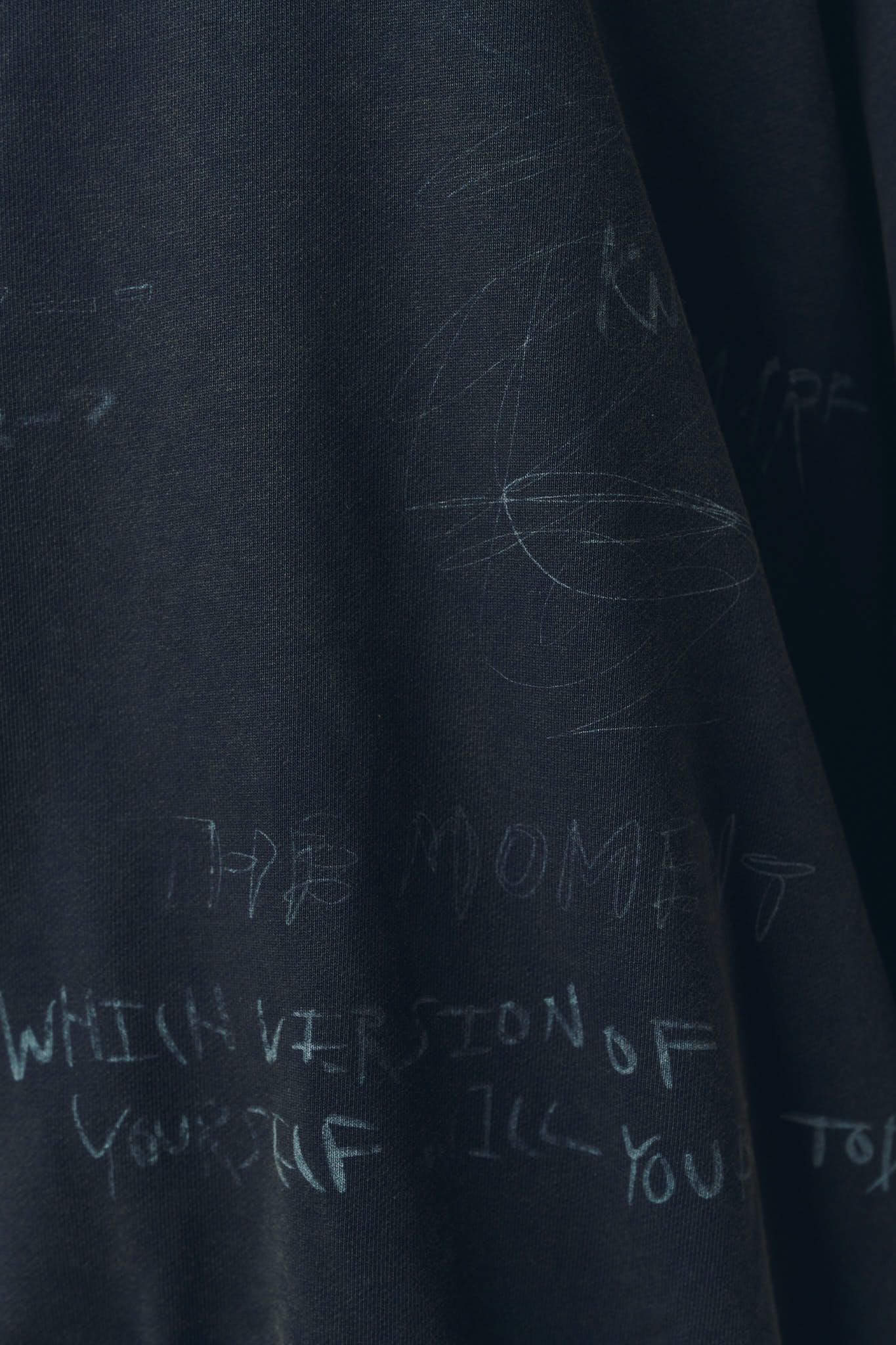 メッセージ スウェット (チャコール) message sweatshirt(unisex) (Charcoal) / 26AW