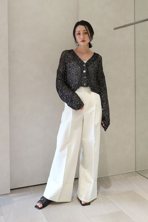 CINOH - SPANGLE KNIT CARDIGAN / スパンコールニットカーディガン 
