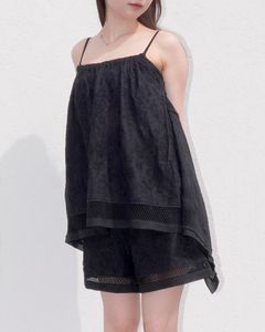 マルチウェイ キャミトップス (ブラック) multi way drape panel cami tops (Black) /  26SS