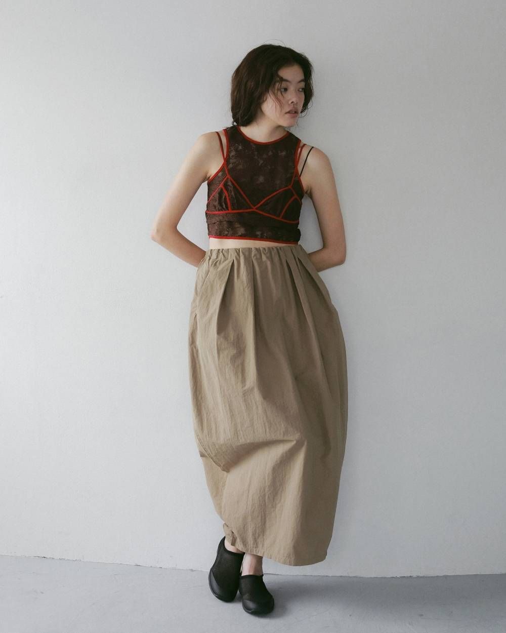 パイピングレース ブラトップ (ブラウン) Piping Lace Bratop (Brown) / 27SS