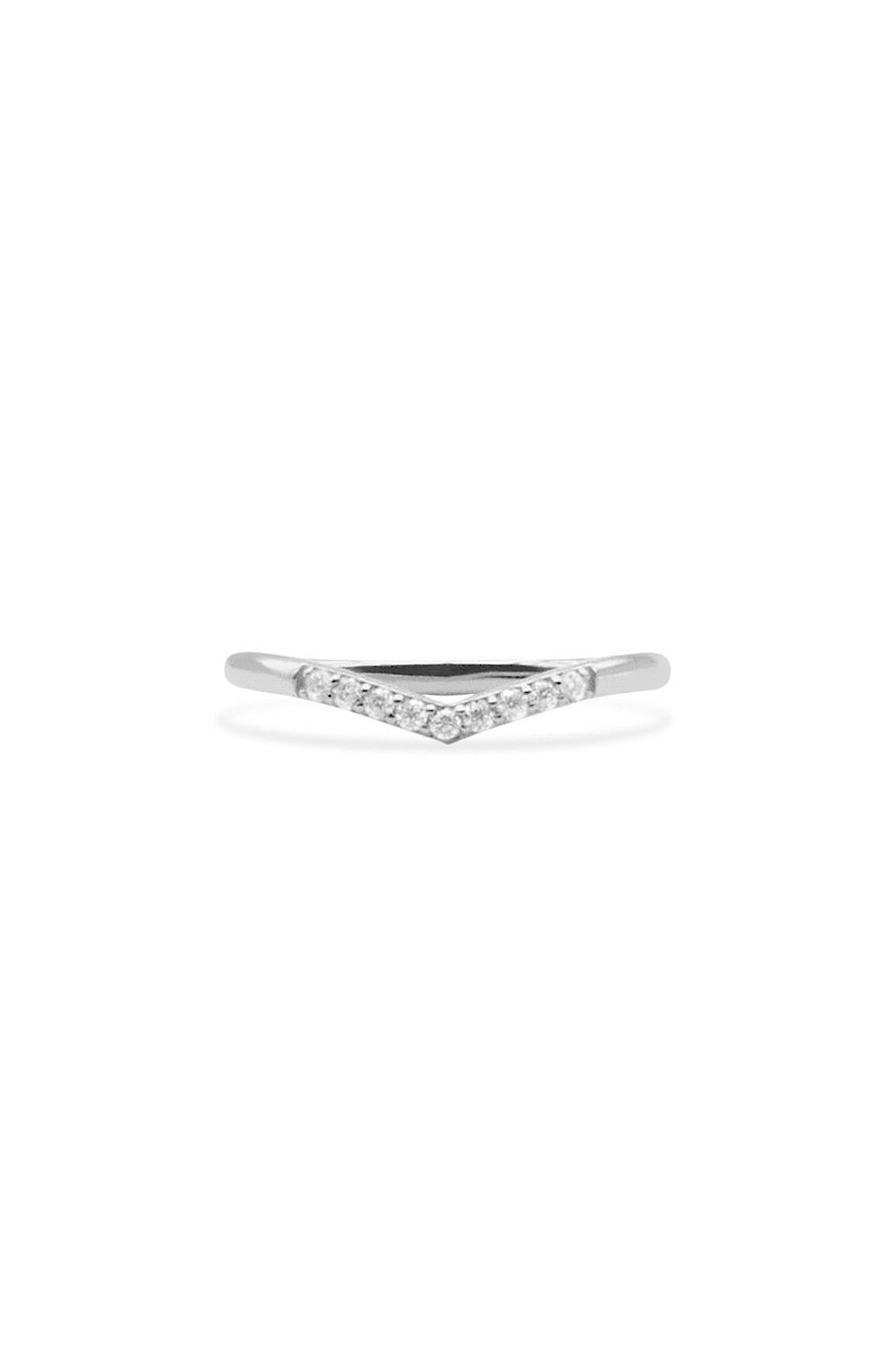 V RECTA RING / ブイ レクタ リング STERLING SILVER 925 (ホワイトゴールド)