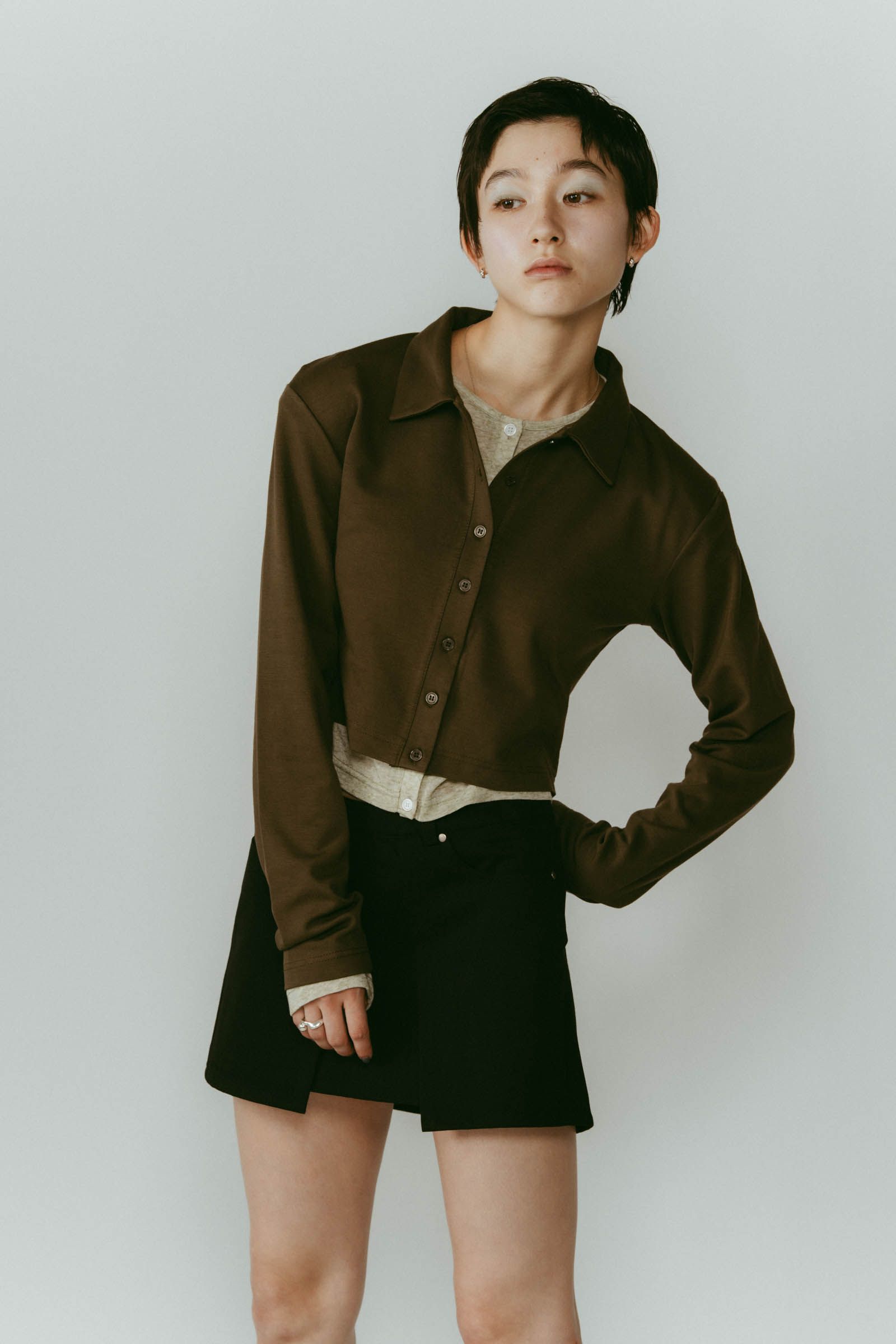 2piece polo tops / 2ピース ポロシャツ (カーキ) / 25AW