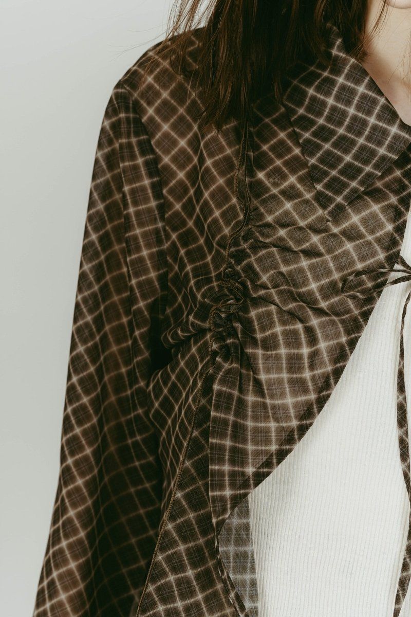 sheer collared blouse (Vintageyellow) / シアー ブラウス (ヴィンテージイエロー) / 26SS