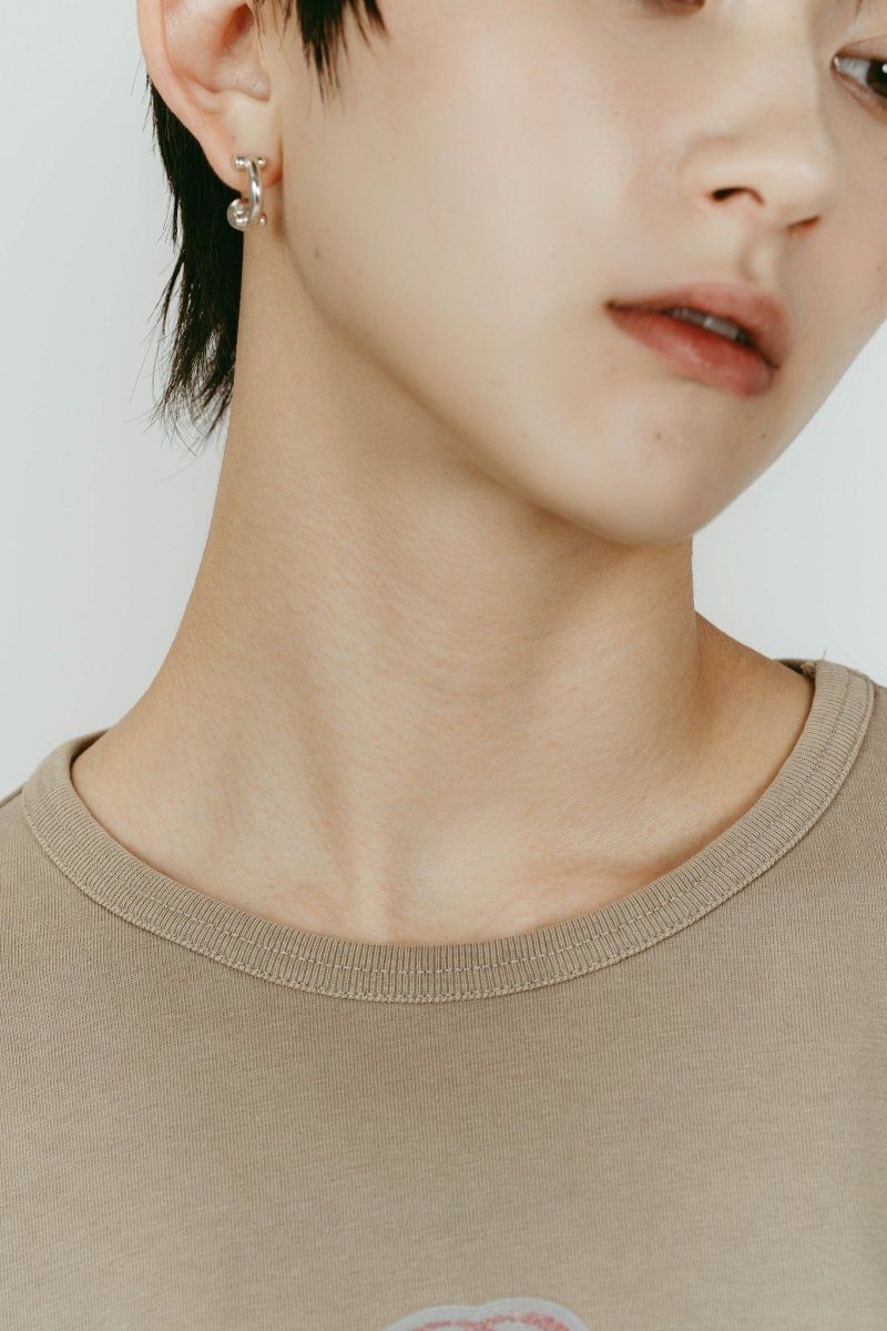 AI future layered t-shirt(unisex) (Beige) / レイヤードTシャツ (ベージュ) / 26SS