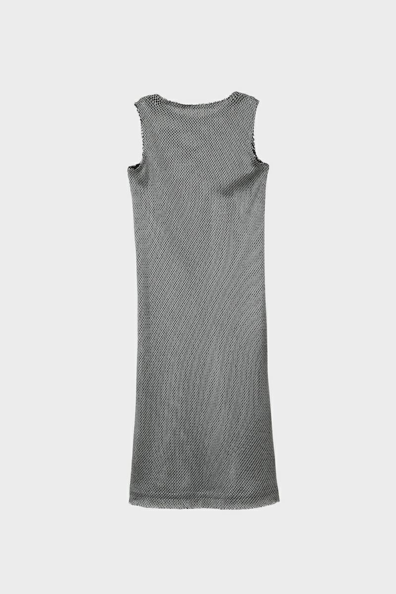 【25SS】RASCHEL SLEEVELESS DRESS / ラッセルスリーブドレス (エクリュ/ブラック)