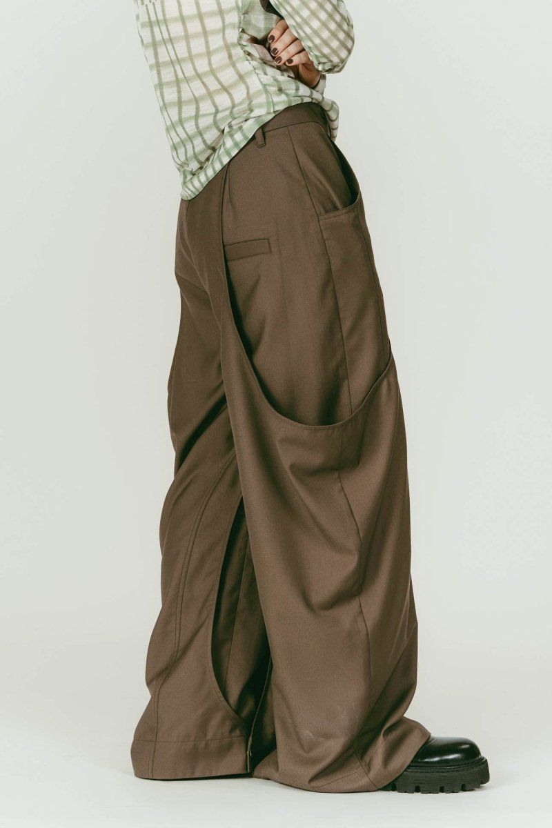 high-boot detail pants(unisex) / ハイブート ディテール パンツ (Brown) / 26SS