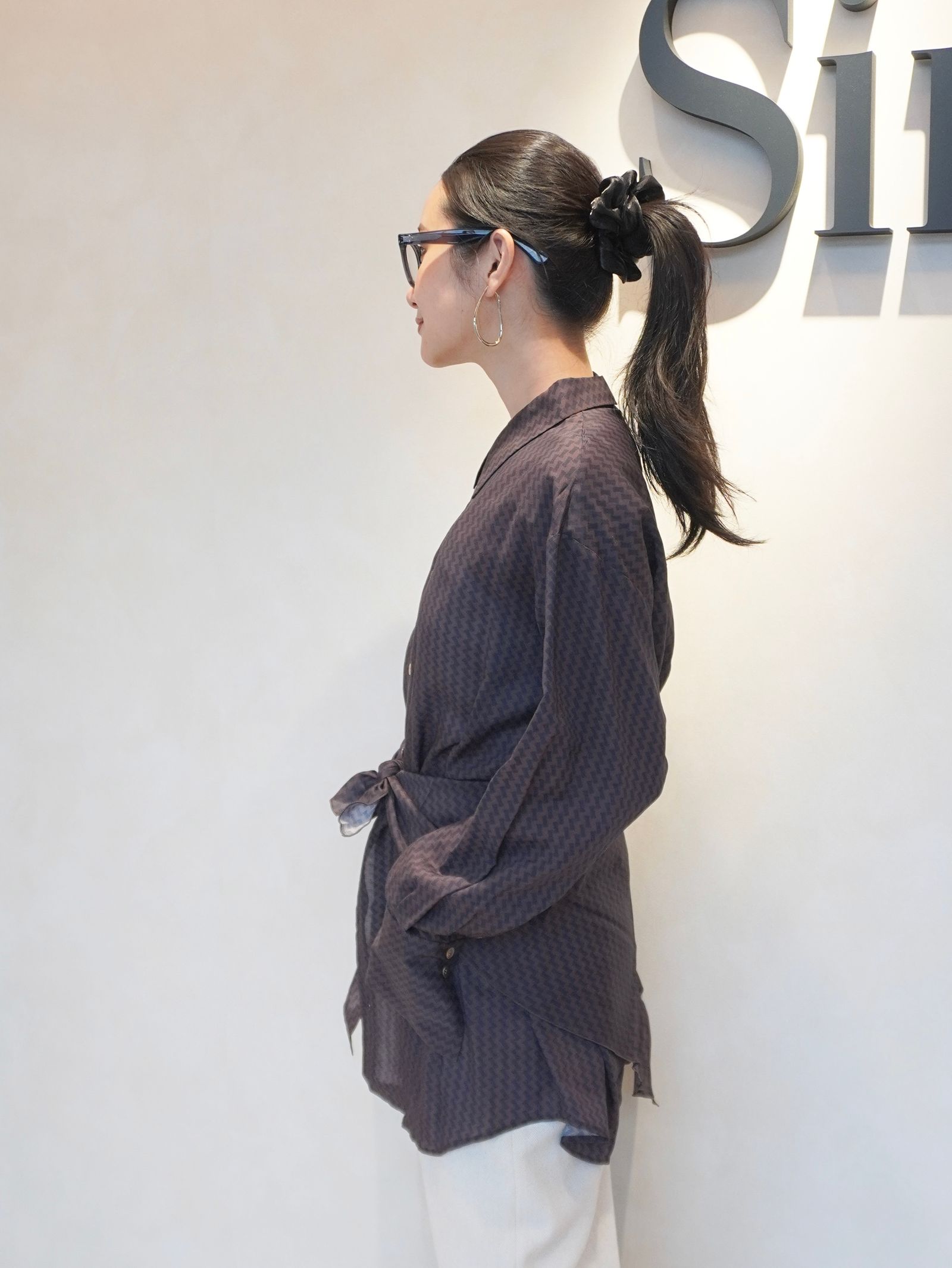 【25AW】GEOMETRIC SHIRT / ジオメトリックシャツ (ブラウン)