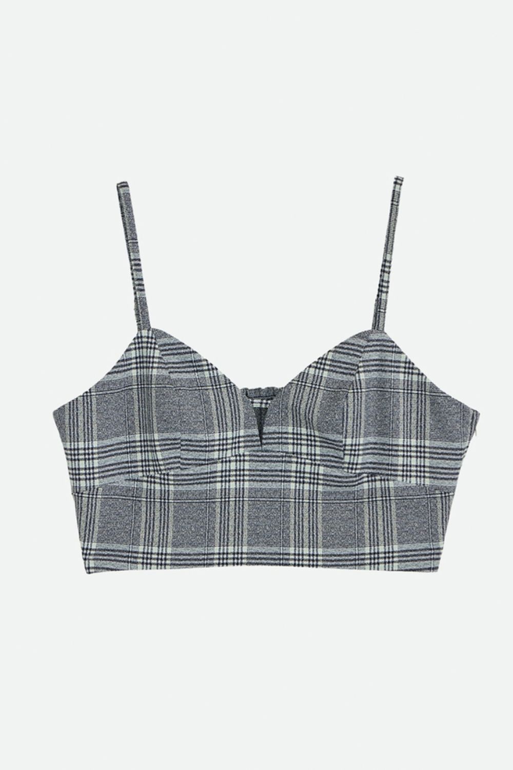 CHECK BRA BUSTIER (GRAY) / チェックブラビスチェ グレー
