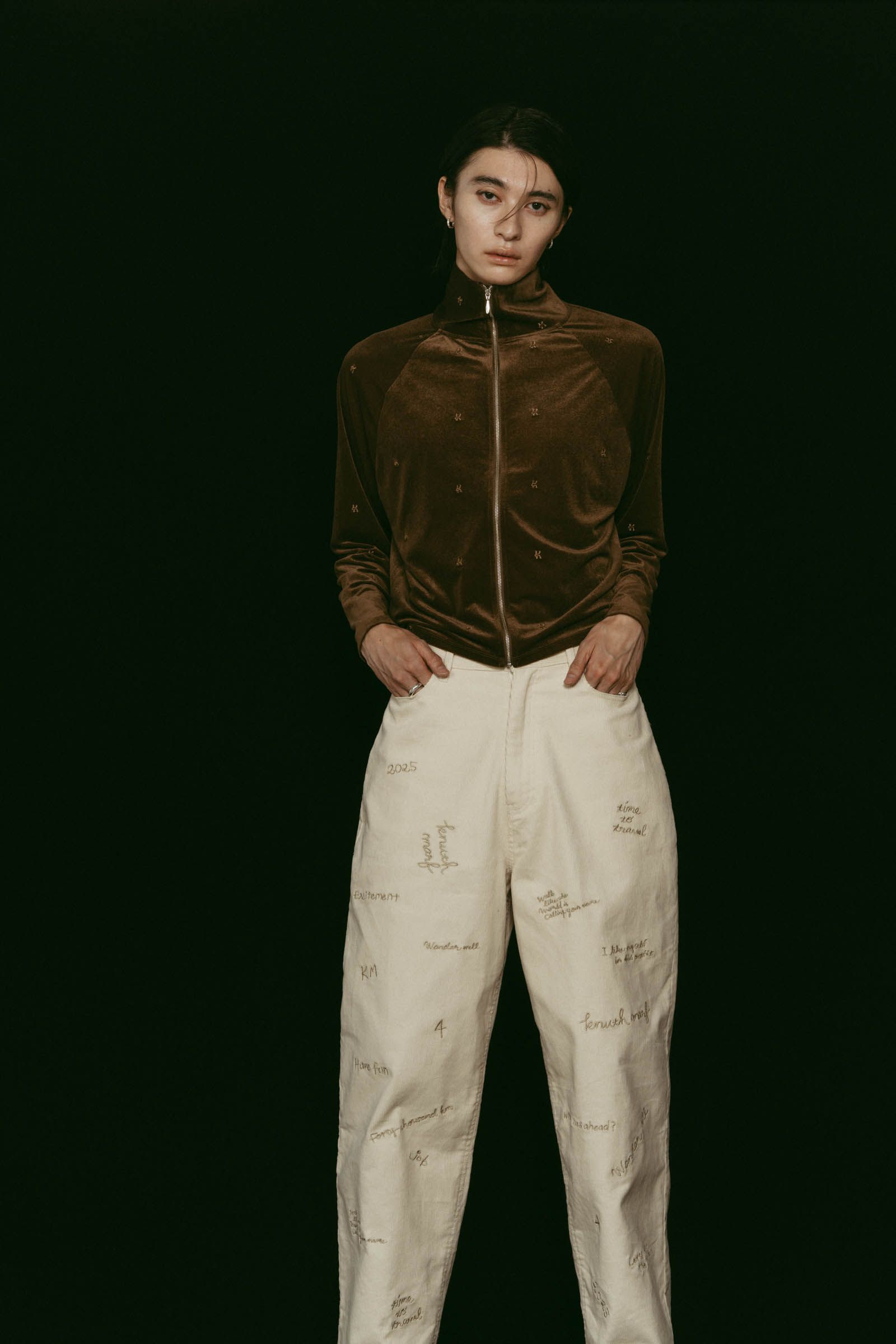 velours track jacket / ベロアトラックジャケット (ブラウン) / 25AW