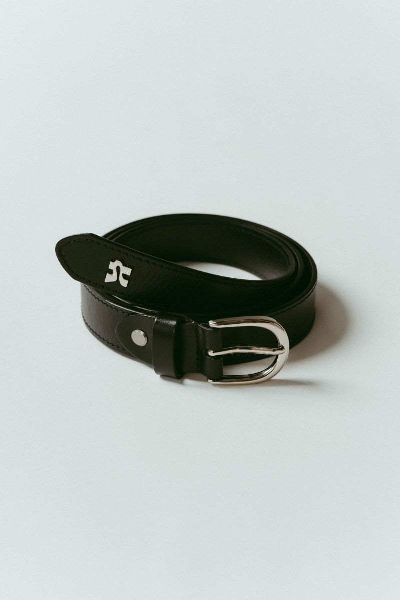 Kmotif leather belt / Kモチーフ レザーベルト (ブラック) / 25AW