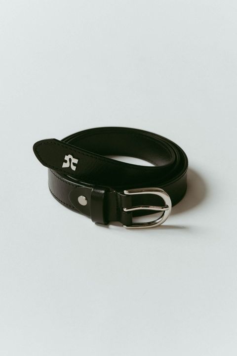 Kmotif leather belt / Kモチーフ レザーベルト (ブラック) / 25AW