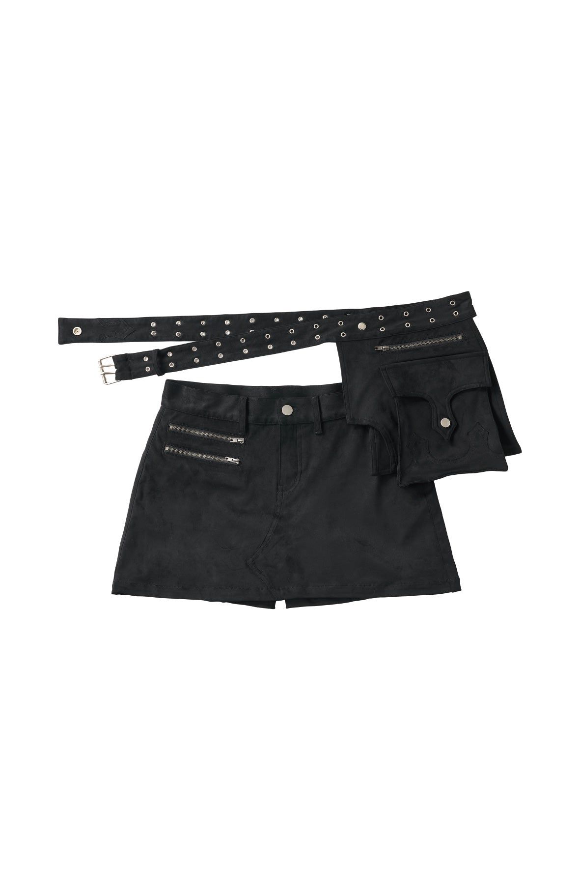 レイヤード スエードスコート (ブラック) layered suede skort (Black) /  26SS