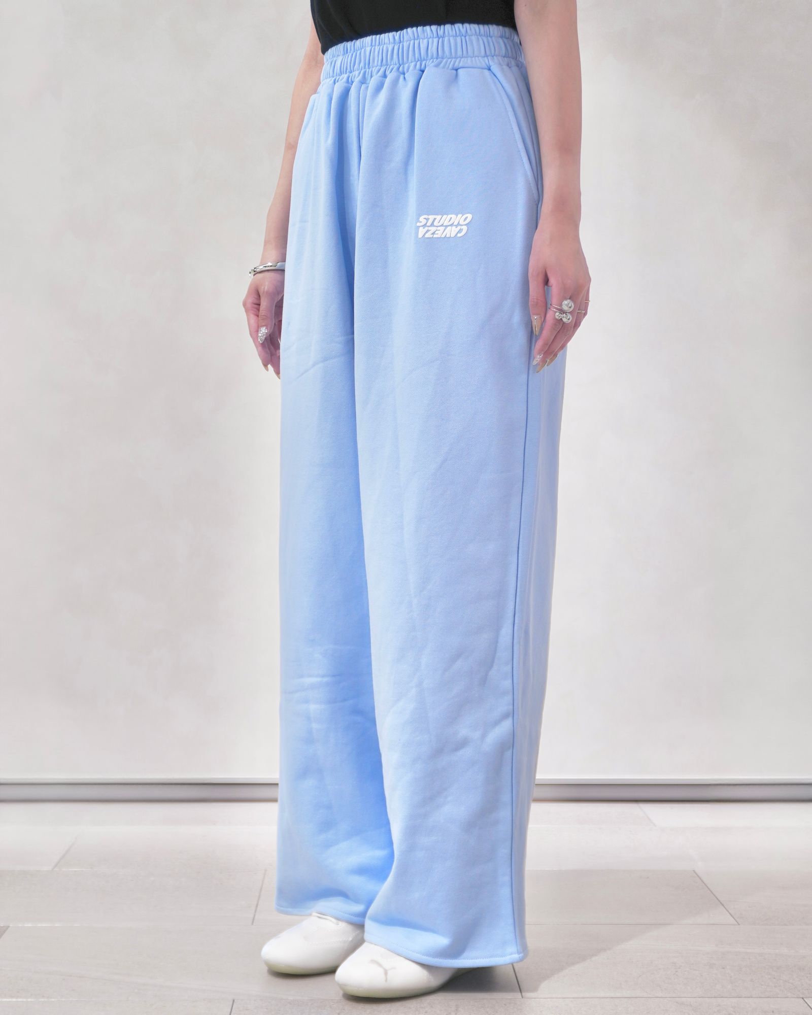 スタジオカベサ プリントスウェットパンツ (スカイブルー) STUDIO CAVEZA Print Sweat Pants (Sky blue) /  26SS