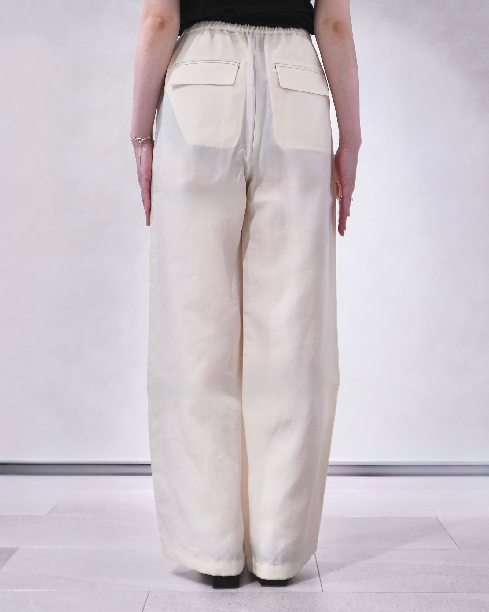 テンセルステッチパンツ (アイボリー) TENCEL STITCH PANTS