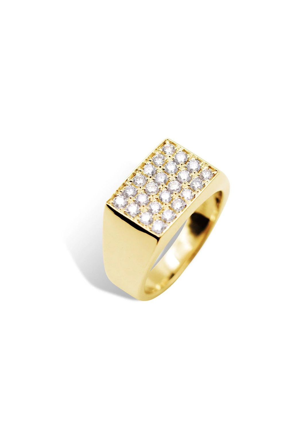 RECTANGLE MOISSANITE RING / レクタングル モアサナイト リング STERLING SILVER 925 (ゴールドベルメイユ)
