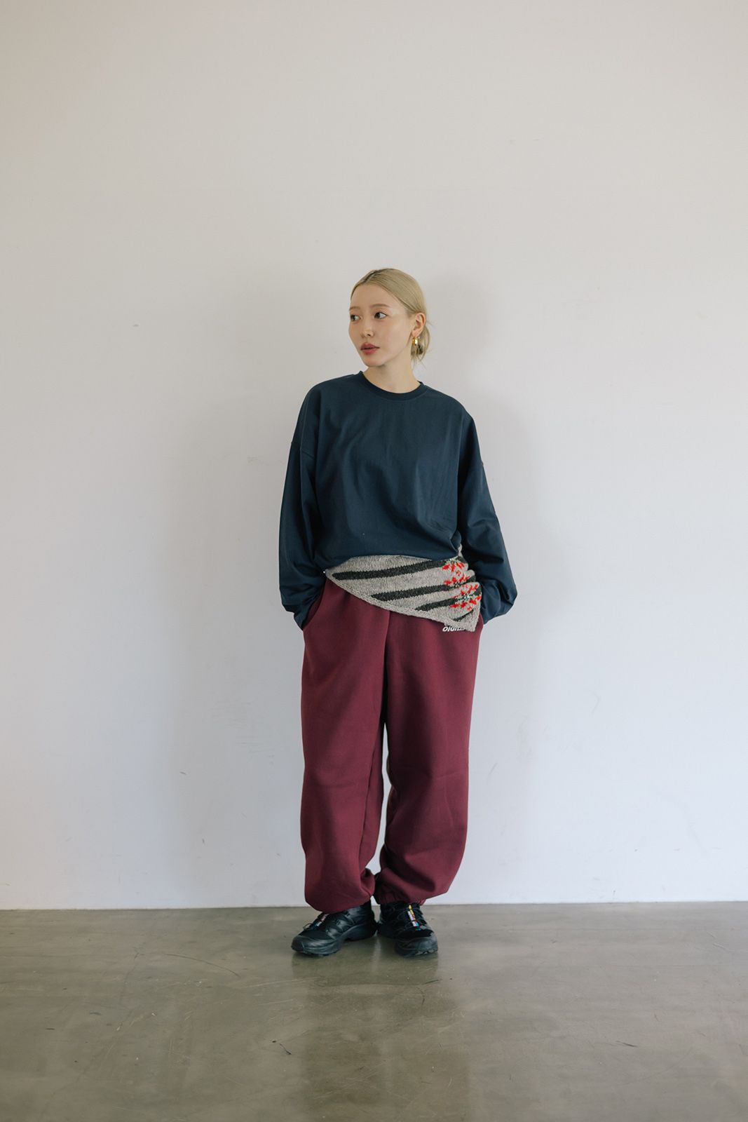 ベーシックロングTシャツ (ネイビー) Basic Long Sleeve T-shirt (Navy) / 26AW
