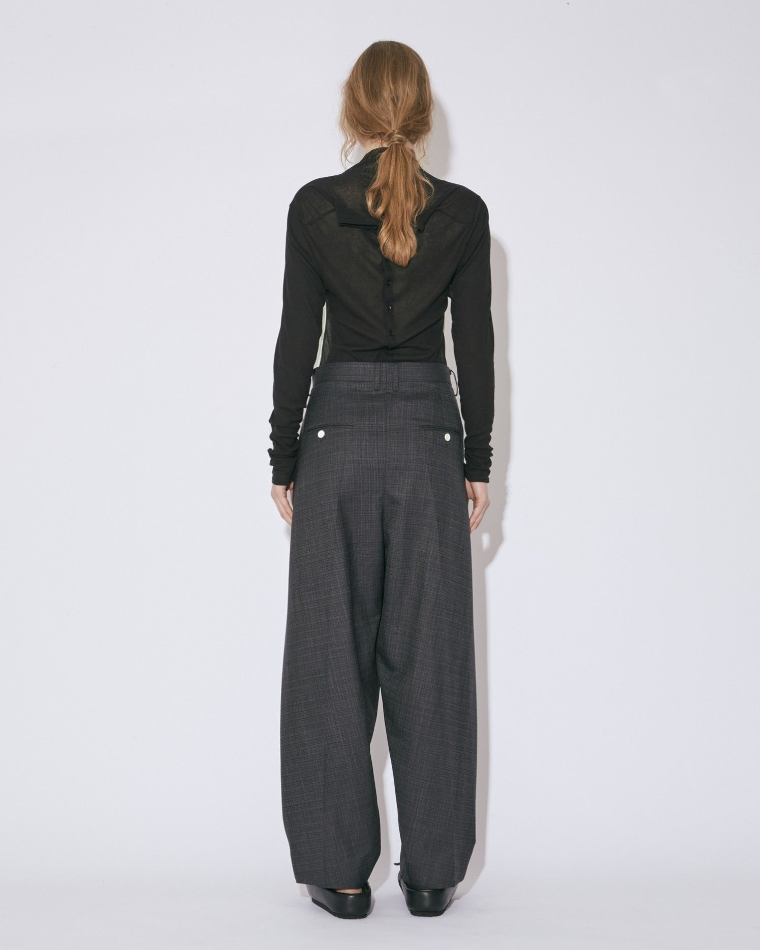 organic cotton frais twoway neck cardigan / オーガニックコットン フレーズ2ウェイネック カーディガン (ブラック)