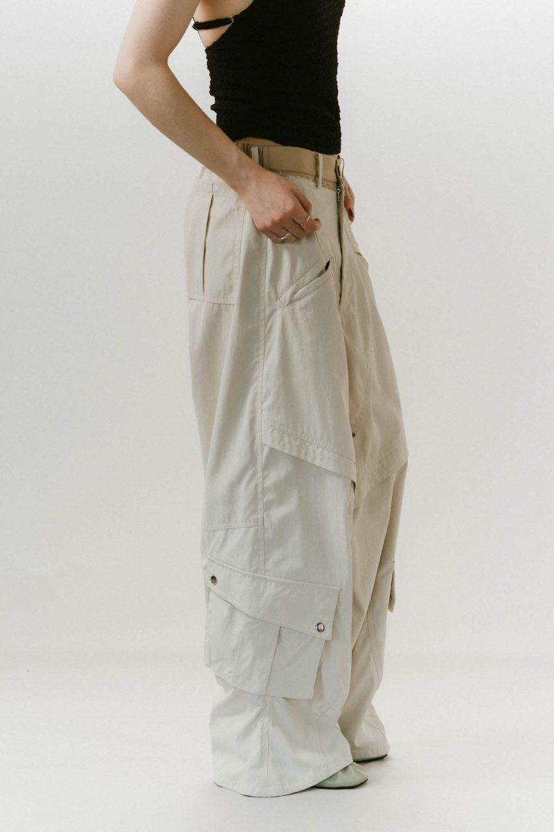 docking nylon pants(unisex) / ドッキングナイロンパンツ (アイボリー) / 25SS