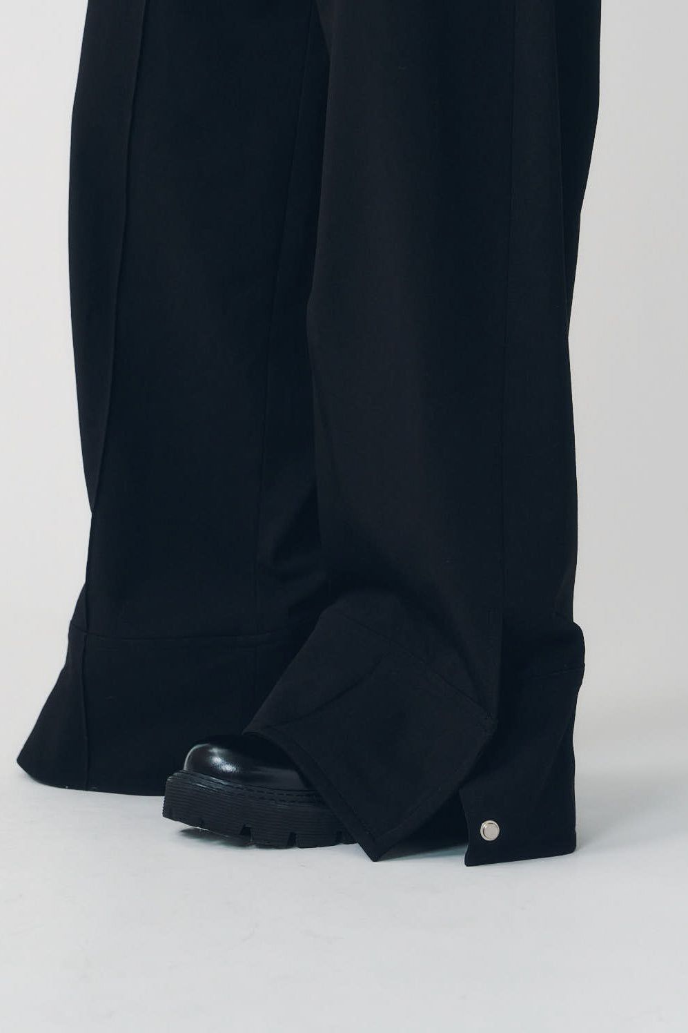 ダブルヘムトラウザー (ブラック) double hem trousers(unisex) (Black) / 26AW