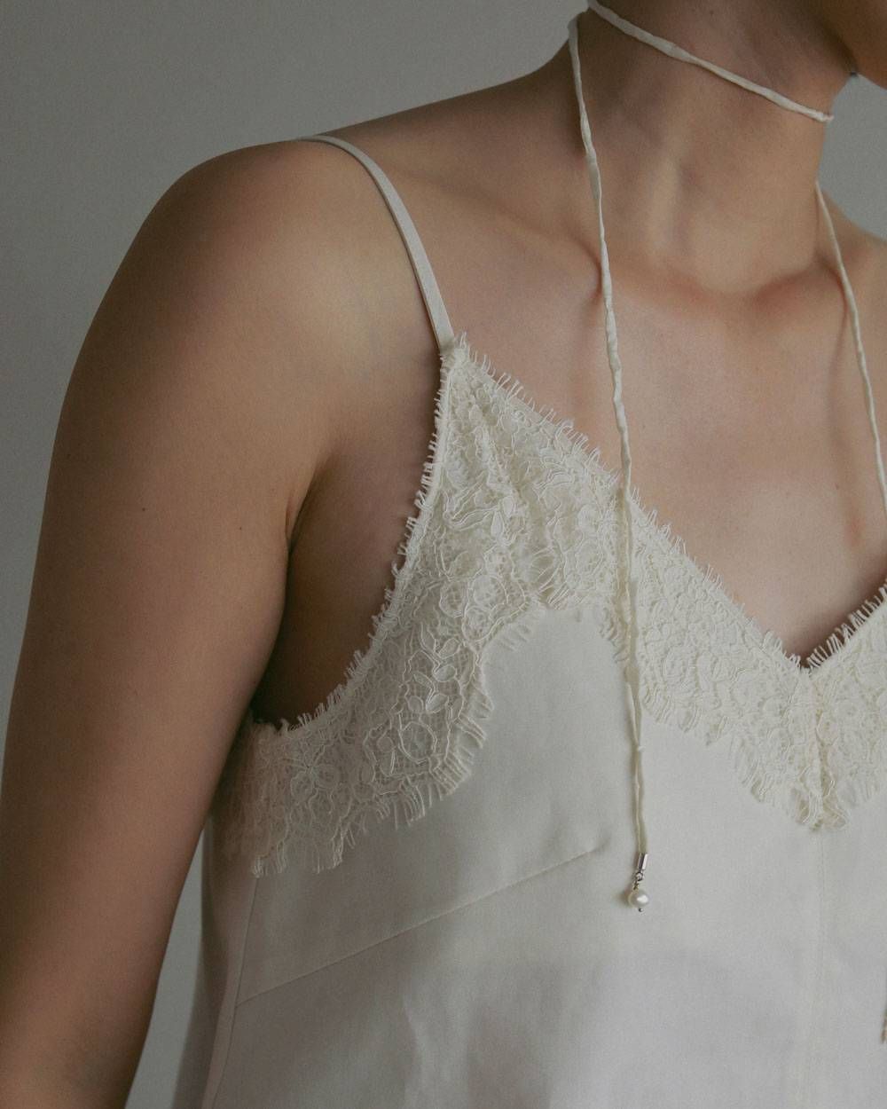ツイルレース キャミソール (アイボリー) Twill Lace Camisole (Ivory) / 27SS
