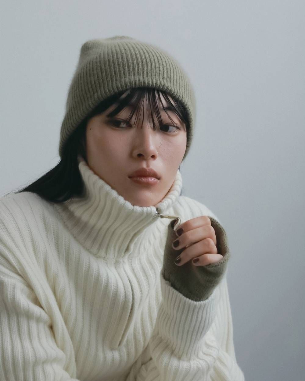 リブニットグローブ (オリーブ) Rib Knit Glove (Olive) / 26AW 【6月29日まで期間限定予約】
