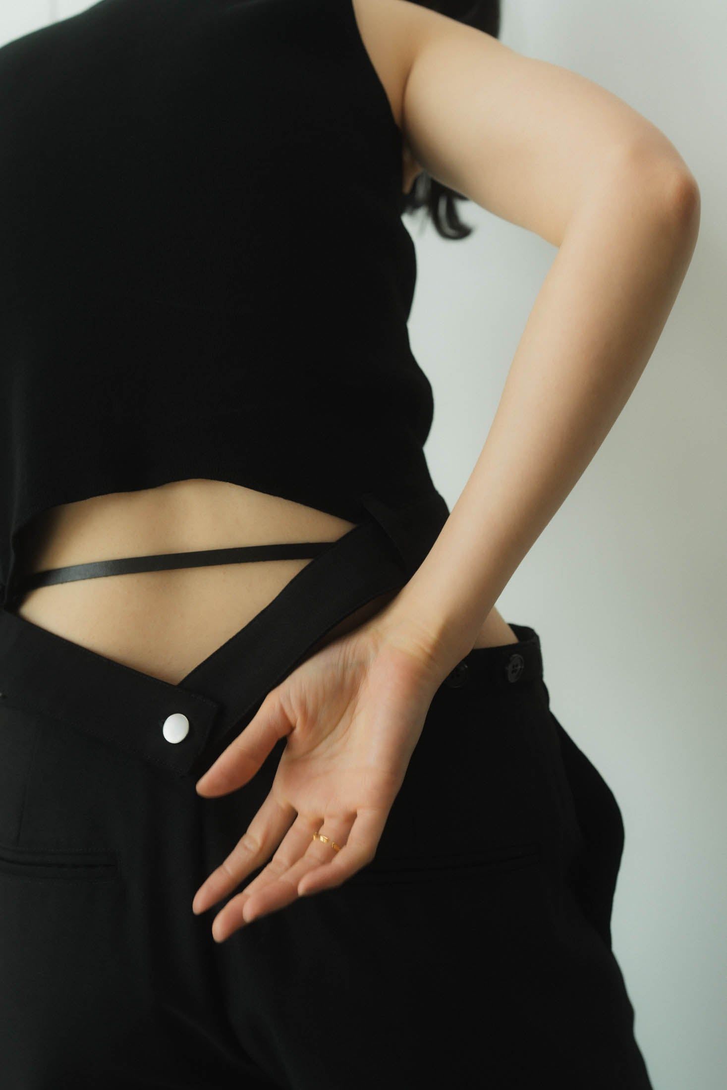 half zip knit tank tops/2color | KNUTH MARF