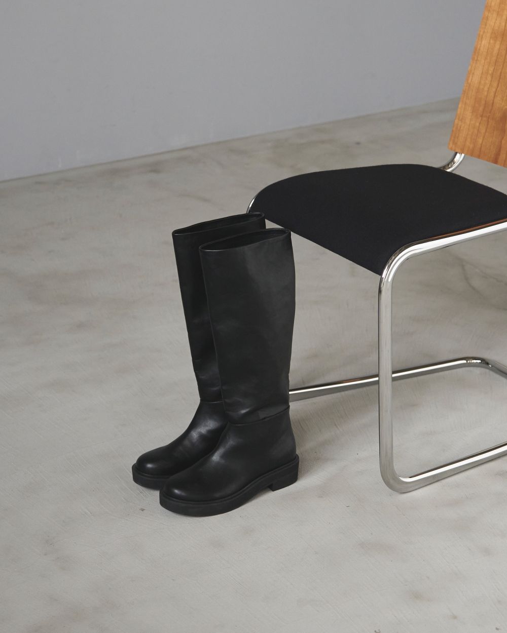Ecoleather Long Boots / エコレザー ロングブーツ (ブラック)