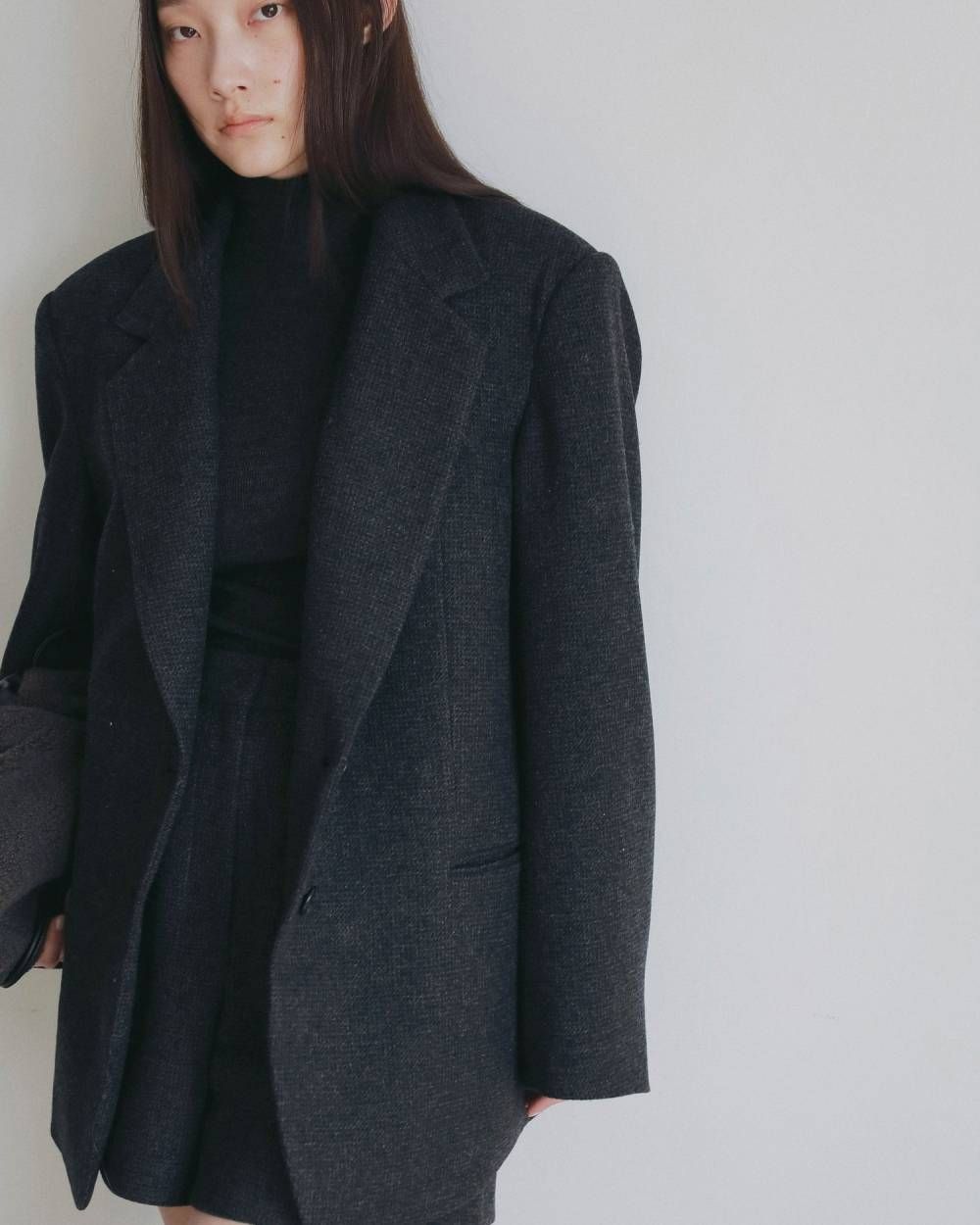 ヘリンボーン ウール ジャケット (チャコールグレー) Herringbone Wool Jacket (Cgray) /  26AW