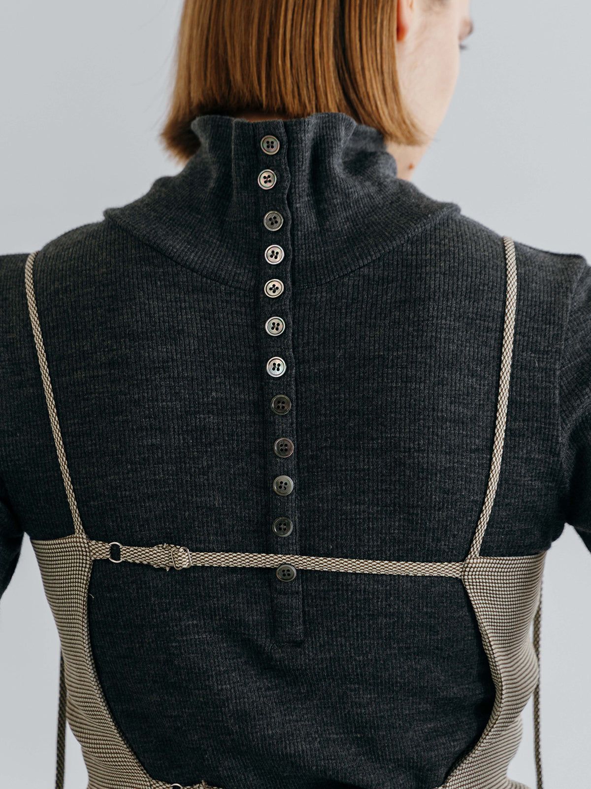 HENRY HIGH NECK TOPS / ヘンリーハイネックトップス (Chacoal gray) / 26SS