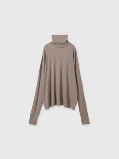 【BF割引対象12/2まで】【25AW】FINE WOOL OVER HIGH NECK TOPS / ファインウール ハイネックニットトップス  (ベージュ)