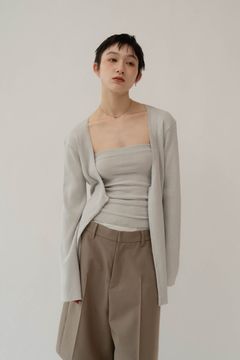ladylike knit cardigan / レディーライク ニットカーディガン (ライトグレー) / 25SS  Knuth Marf