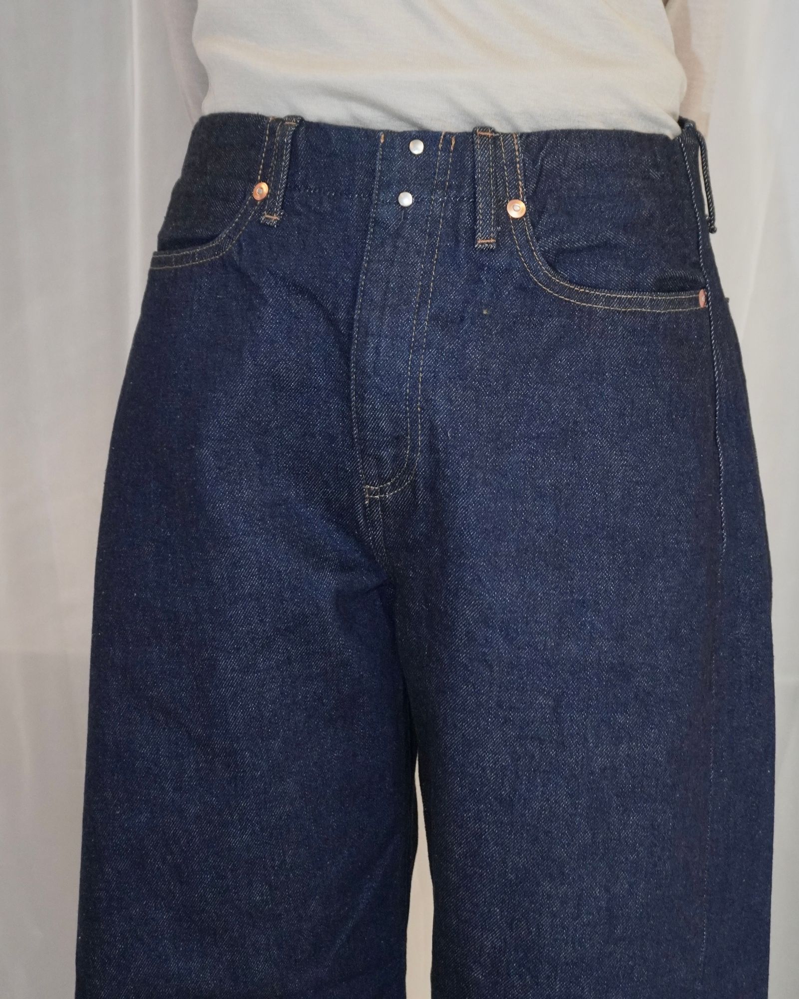 BOY JEAN TROUSERS (Rinse blue) / ボーイジーントラウザーデニム (リンスブルー) / レディース