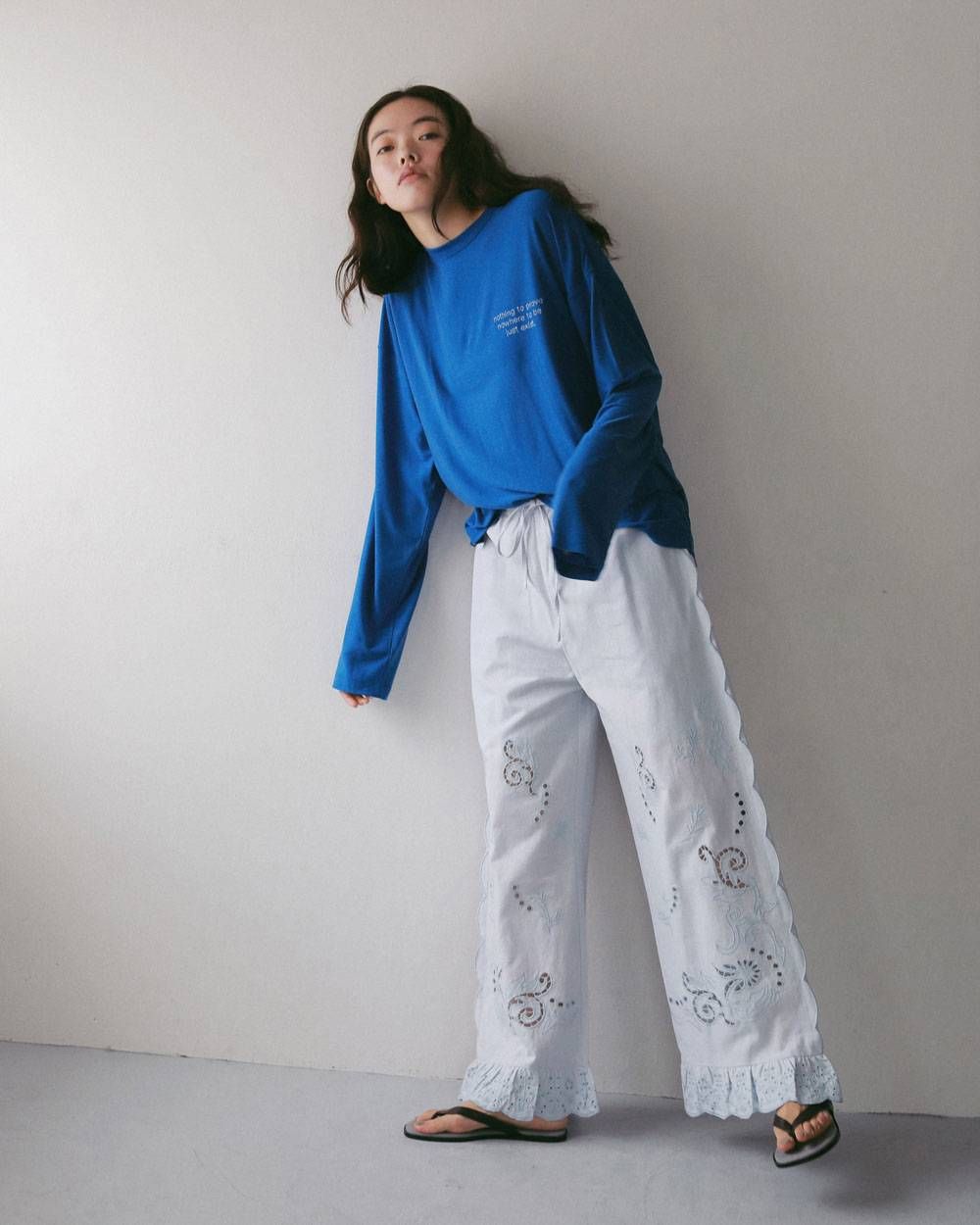 カットワーク レースパンツ (アイスブルー) Cutwork Lace Pants (Iceblue) / 27SS