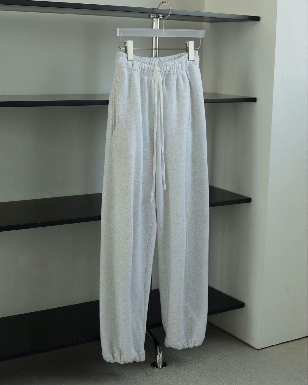 Drawstring Sweat Pants / ドロスト スウェットパンツ (グレー)