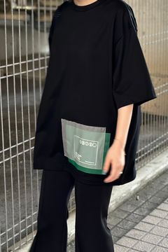 UN3D. - RECTANGLE LOGO TUCK T / レクタングルロゴタックTシャツ 