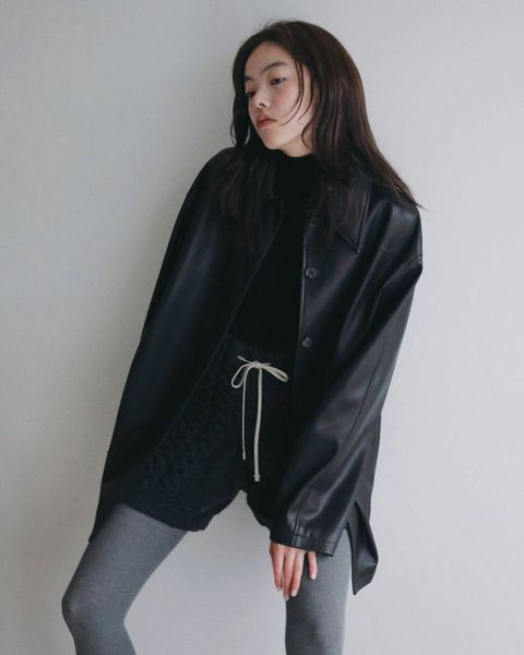 エコレザー オーバージャケット (ブラック) Ecoleather Over Jacket (Black) /  26AW