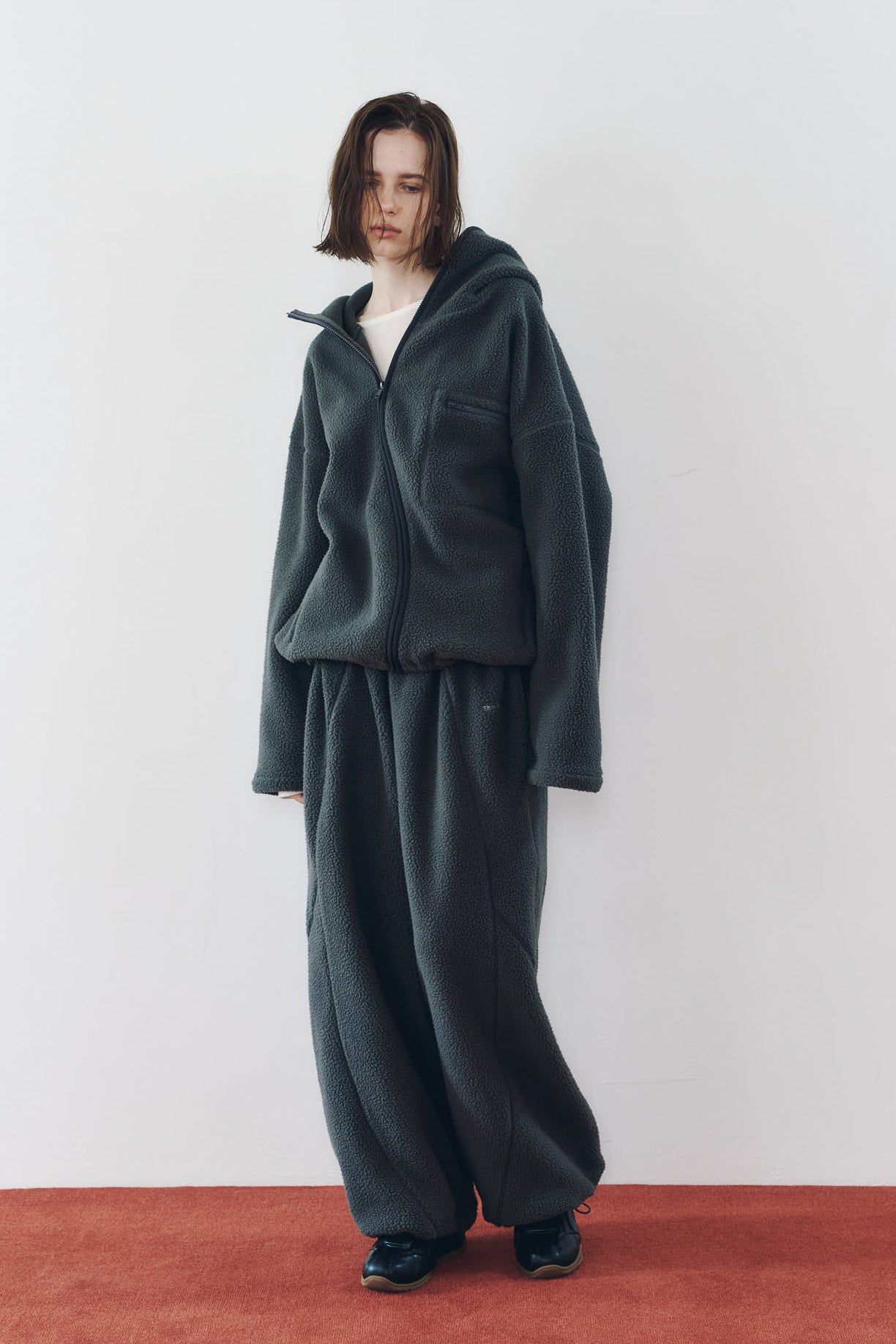 ボアパンツ (グレー) switching boa pants(unisex) (Gray) / 26AW