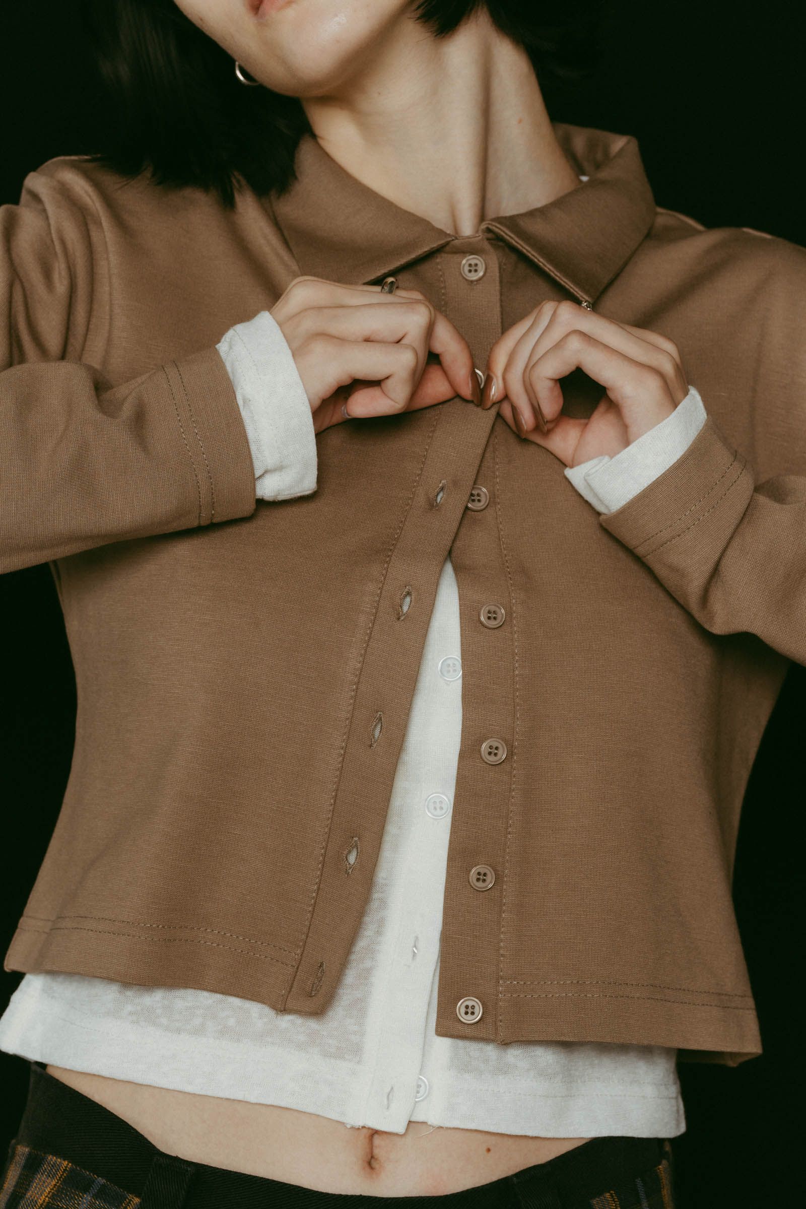 2piece polo tops / 2ピース ポロシャツ (ベージュ) / 25AW