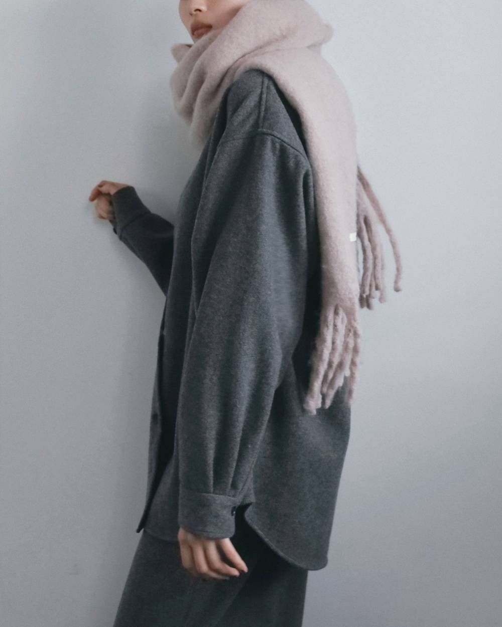 ウールオーバーシャツ (チャコールグレー) Wool Over Shirts (Charcoal gray) / 26AW 【6月29日まで期間限定予約】