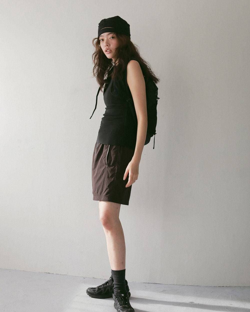 カットワークスカーフ (ブラック) Cutwork Scarf (Black) / 27SS