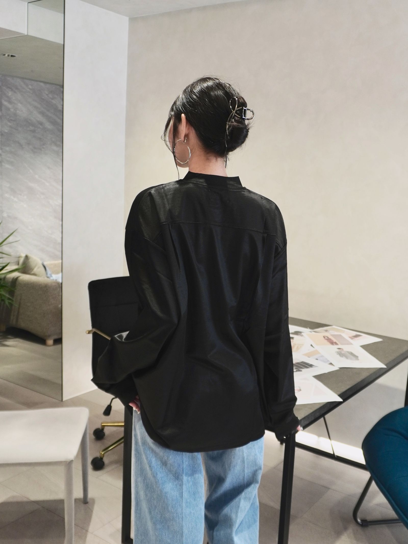 【25SS】THE LONG SLEEVE TEE / ロングスリーブシャツ (シアーブラック) / ユニセックス